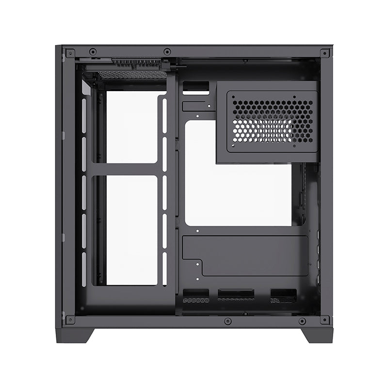 LC-X1 MATX Gaming PC Case (Black / White)
