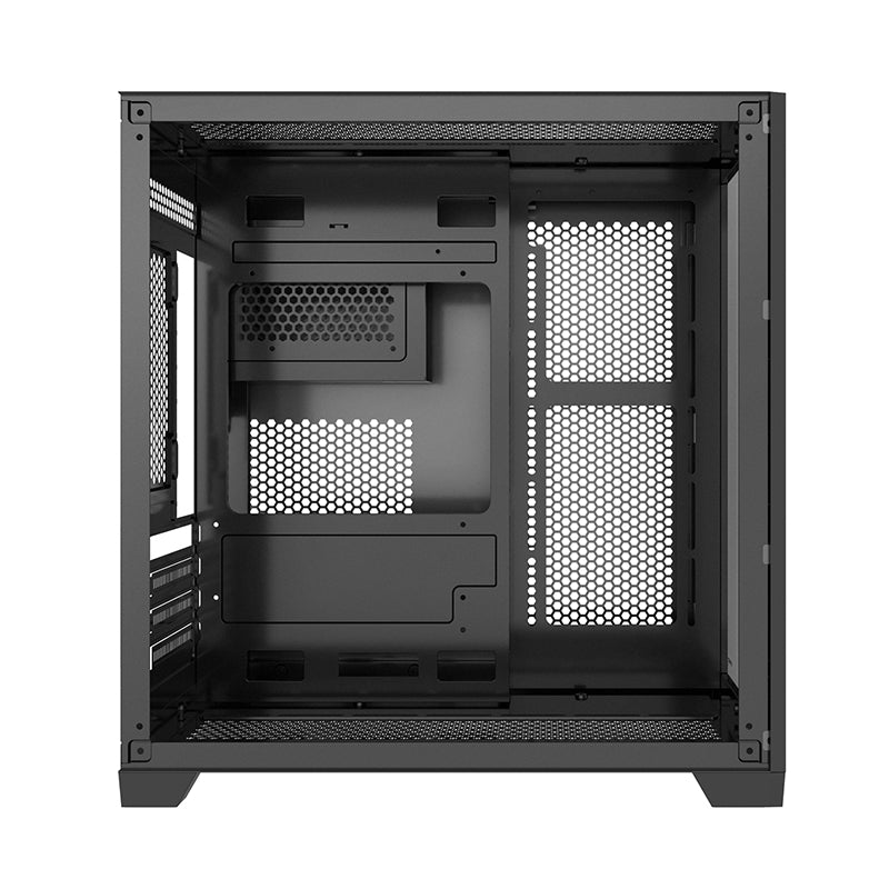 LC-X1 MATX Gaming PC Case (Black / White)