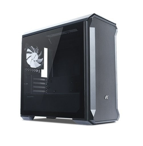 Tecware Alpha M TG MATX PC Case (Black / White)