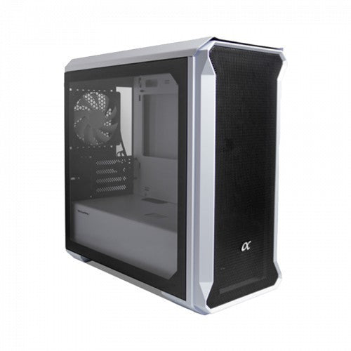 Tecware Alpha M TG MATX PC Case (Black / White)