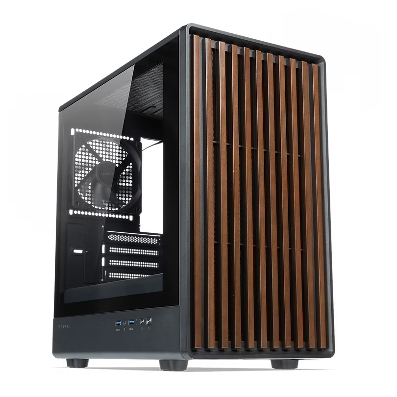 Tecware Timber M TG MATX PC Case (Black)