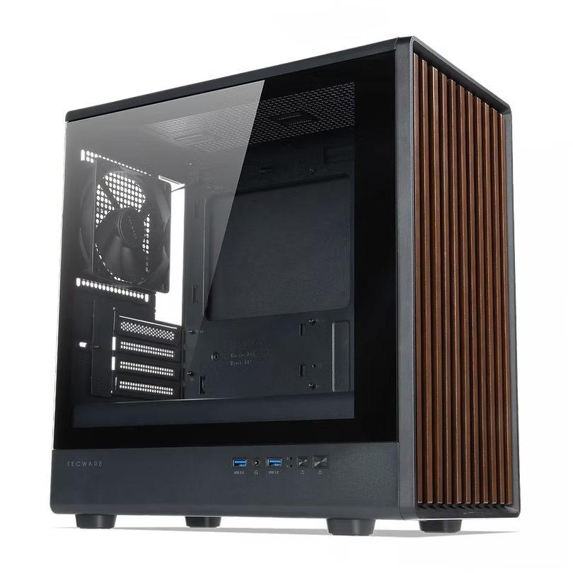Tecware Timber M TG MATX PC Case (Black)