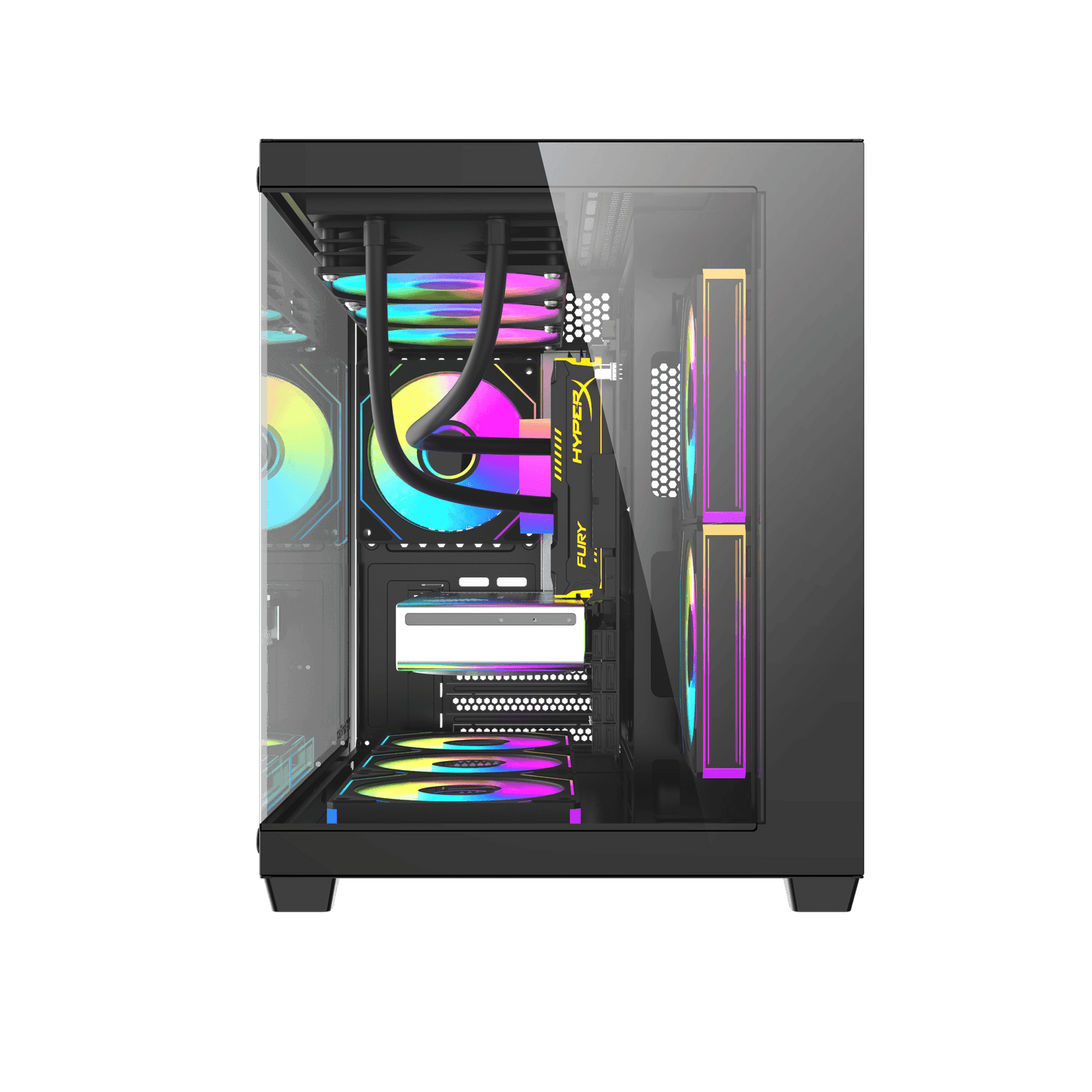 darkFlash B275 PRO MATX PC Case (Black / White)