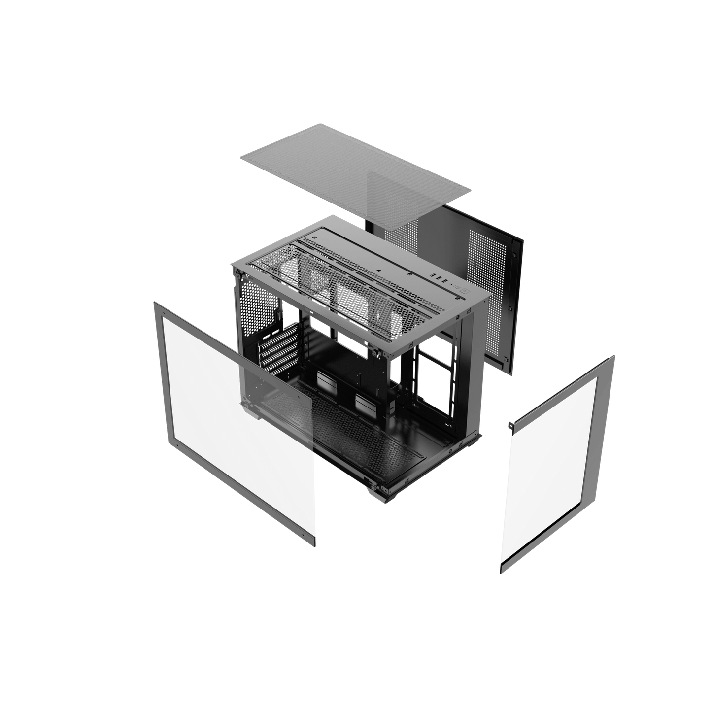 darkFlash B275 PRO MATX PC Case (Black / White)