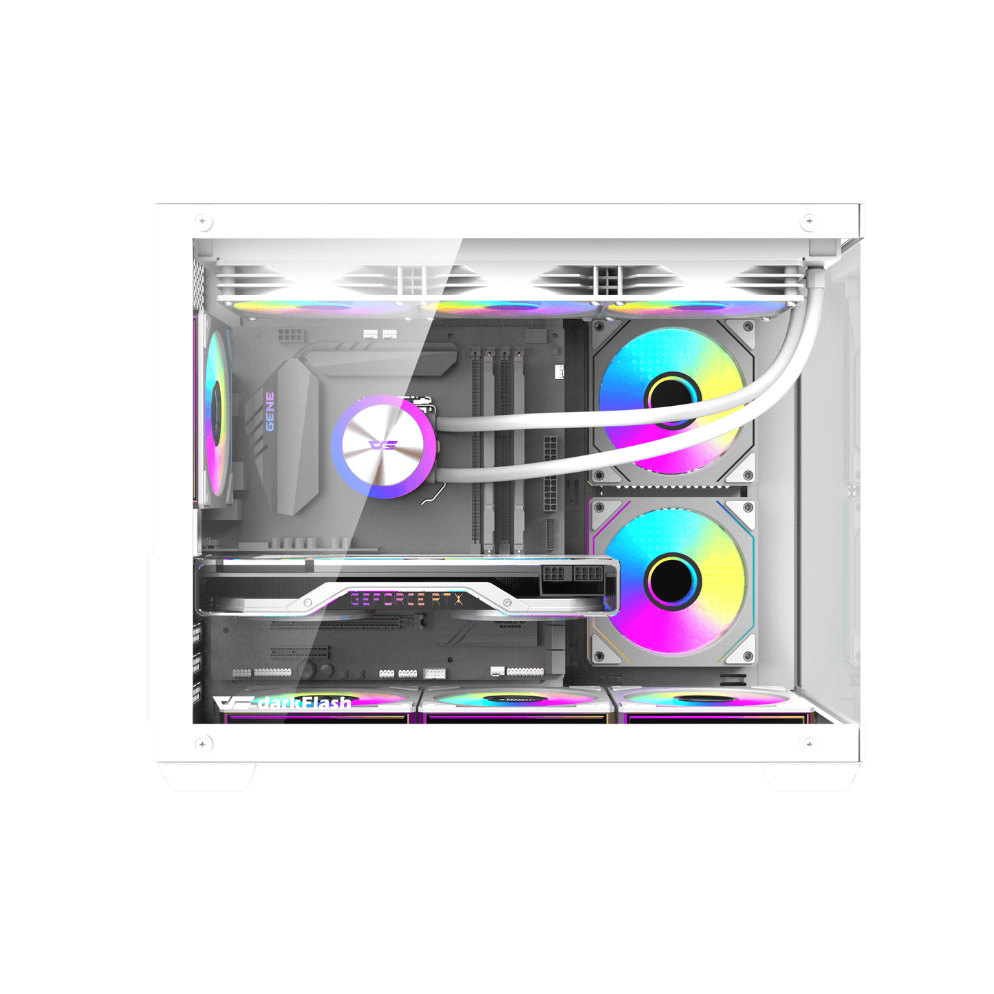 darkFlash B275 PRO MATX PC Case (Black / White)