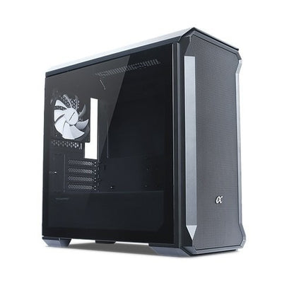 Tecware Alpha M TG MATX PC Case (Black / White)